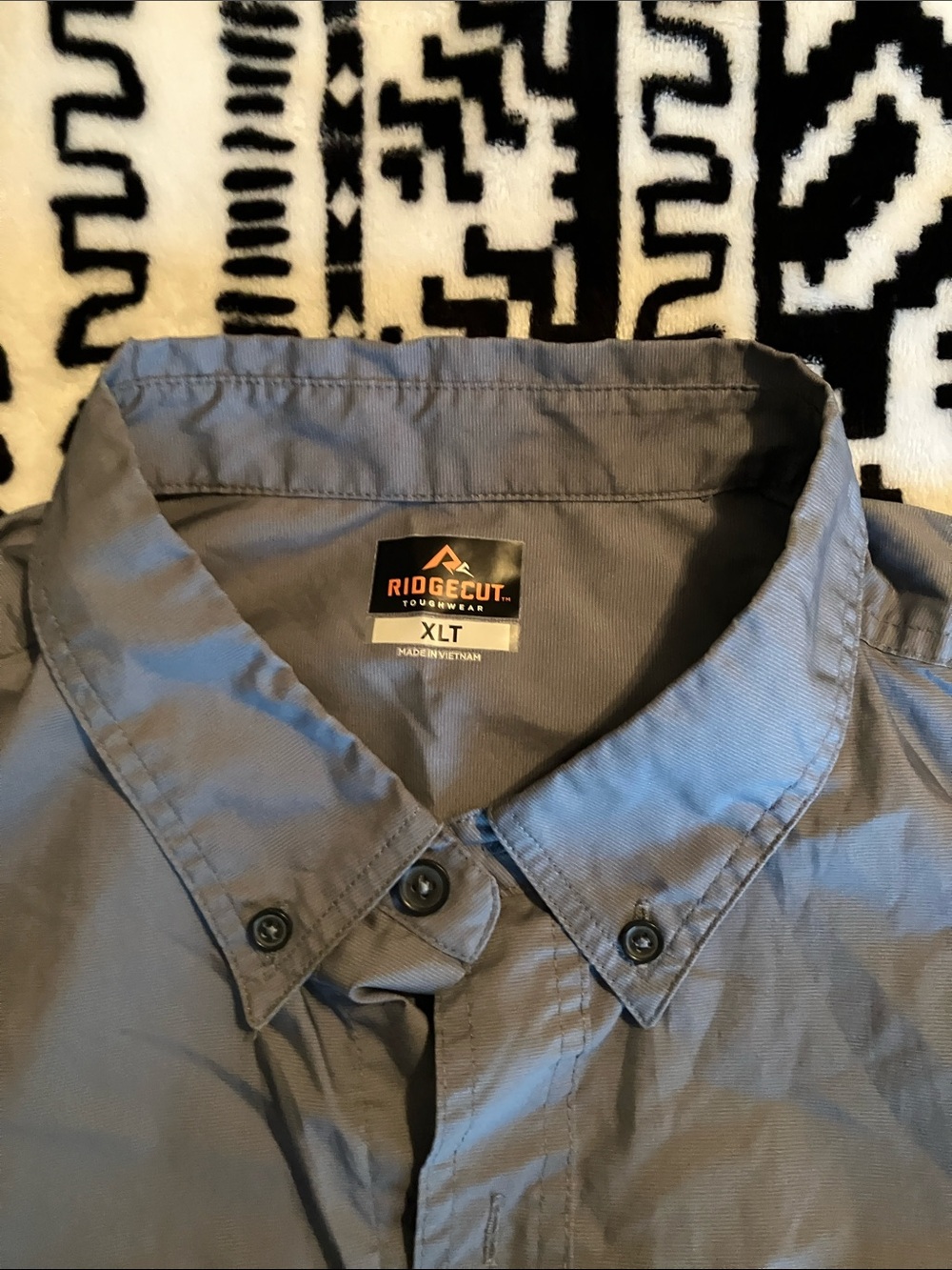 Ridgecut Toughwear Men's Gray Casual Button-Down Shirt - XLT